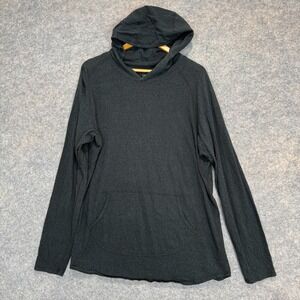 Wings + Horns Lightweight Hoodie Mens XL Cupro Wool Blend Knit Shirt Sweater